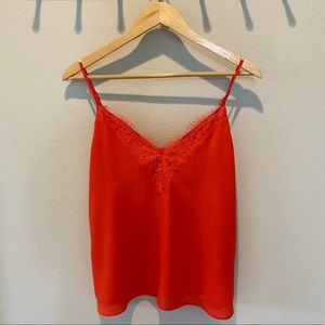 Socialite | red/orange lace trim camisole | size S | women’s | worn once